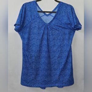 Women's Mountain Hardwear Short-sleeve Workout Shirt - Royal Blue - Size Medium